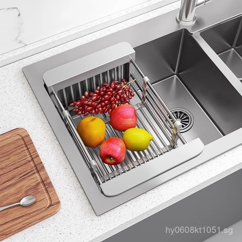 Expandable Dish Rack for Kitchen Sink, Dish Drainer Basket, Stainless ...
