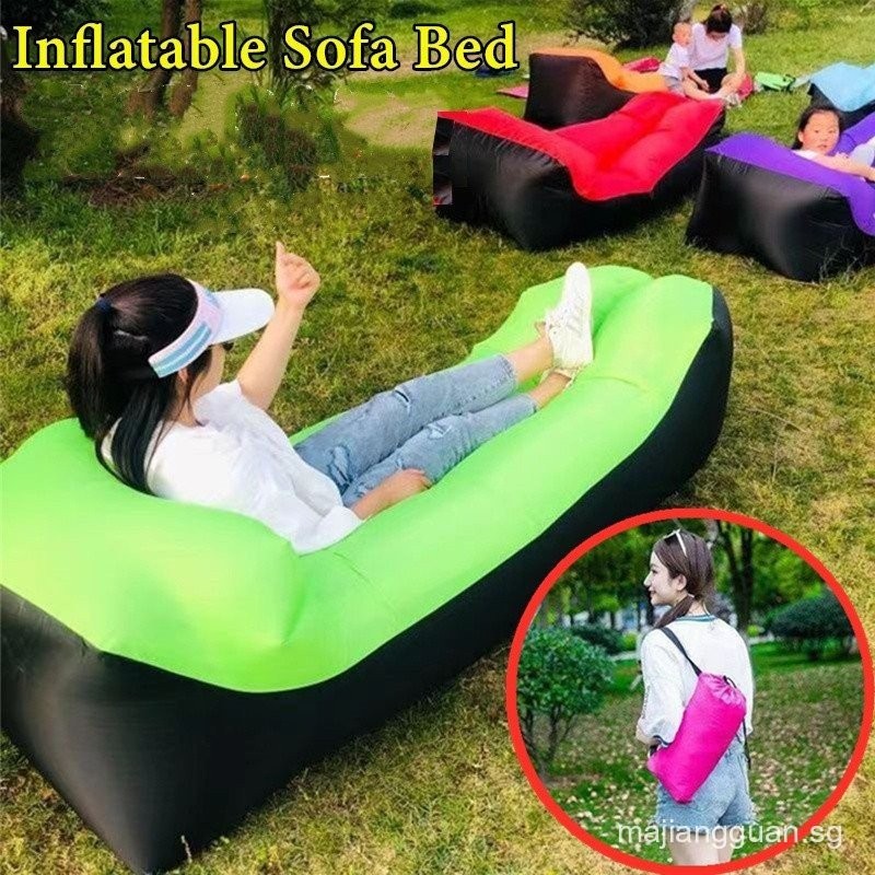 Inflatable Lazy EXTRA THICK Sofa Bed Travel Camping Garden Nap Rest ...