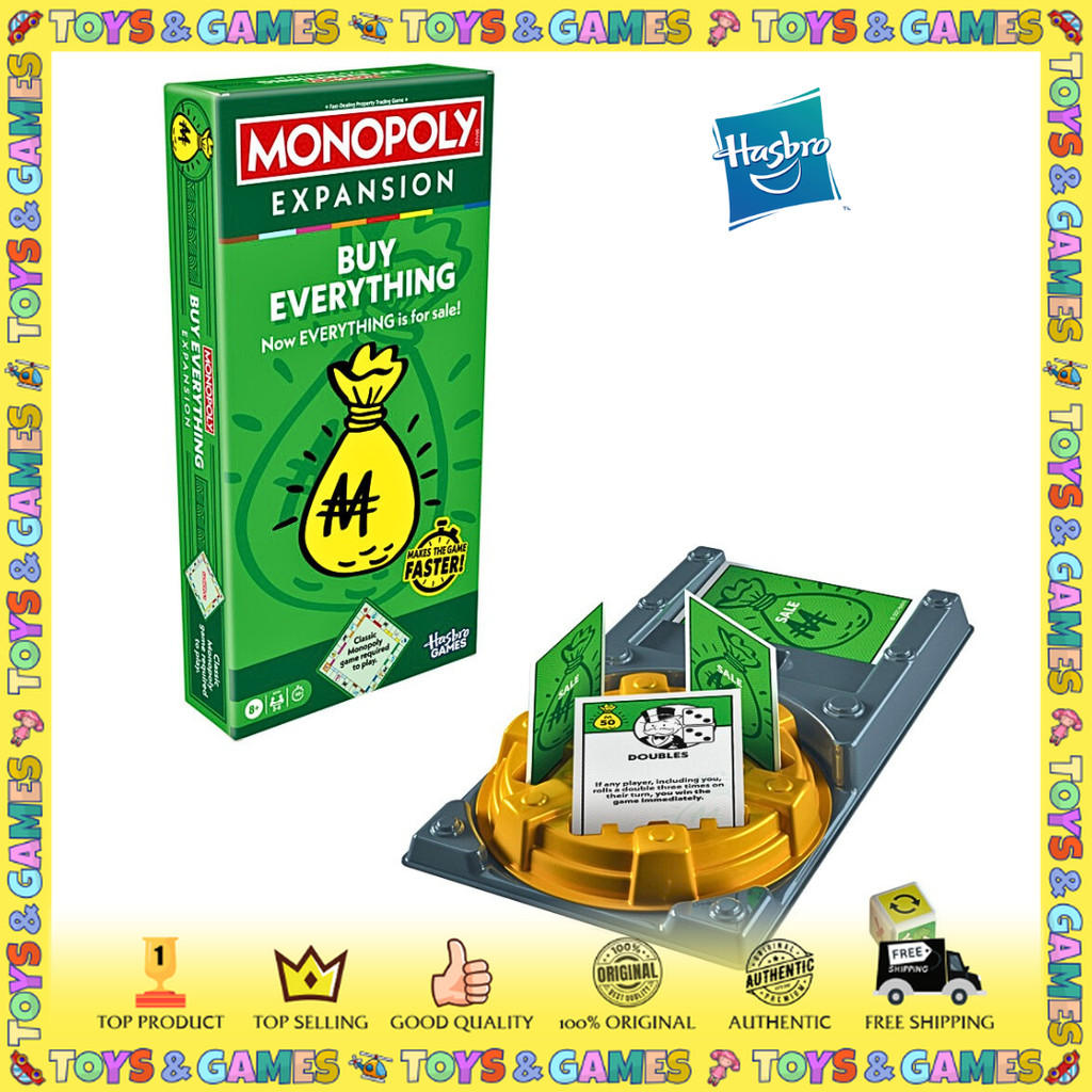 Monopoly Buy Everything Expansion Pack High-Stakes Add-On with All-New ...