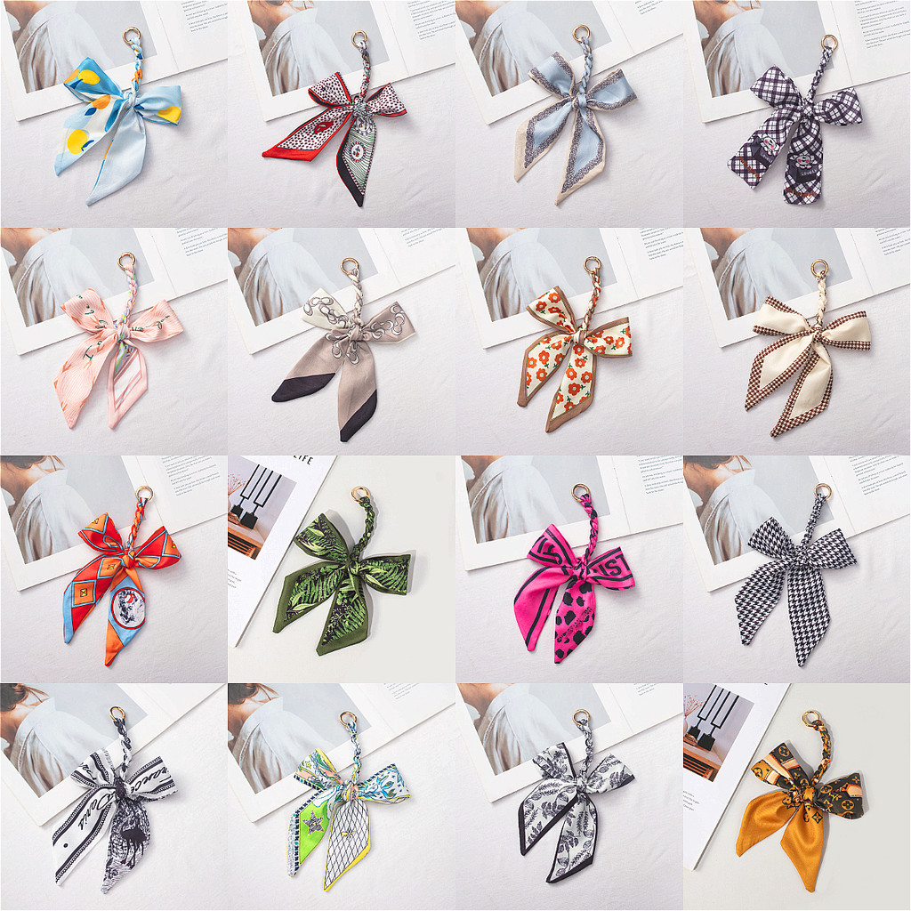 Bag hanging creative silk scarf key chain car interior hanging key ...