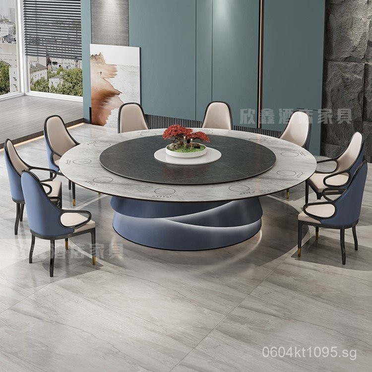 Rotating Super Crystal Stone☨Electric Dining Table for Hotel, Large ...