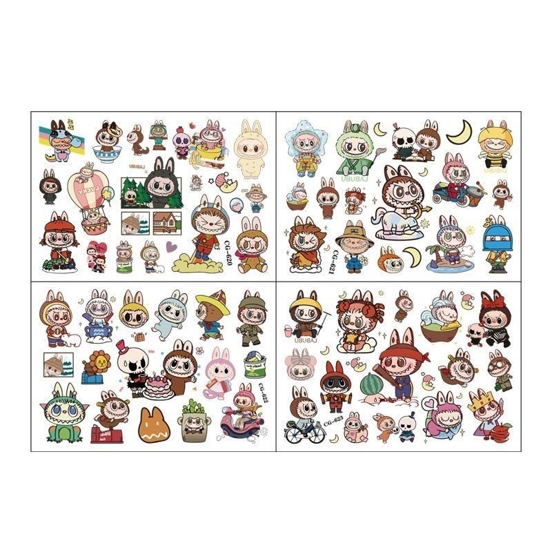 [Shopee Hot Sale] Labubu Labubu Tattoo Sticker Children Disposable Safe ...
