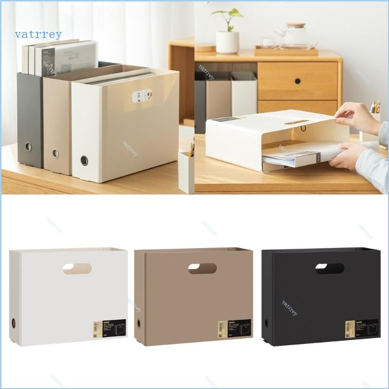 VA Desk Organizer File Box Plastic File Storage Box Document Organizer ...