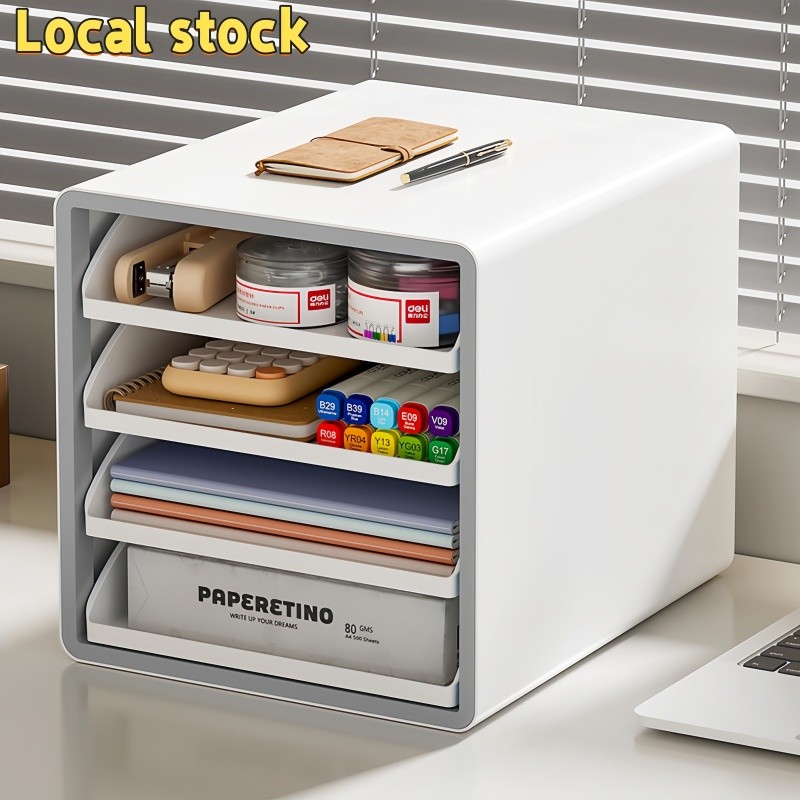 Desktop 4 Layer Storage Rack Drawer-type Organizing Student Desk Office ...