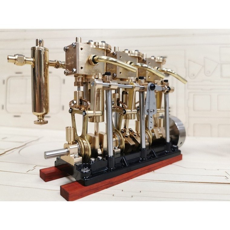 Steam Engine High Torque Steam Engine Three-Cylinder KACIO steamship ...