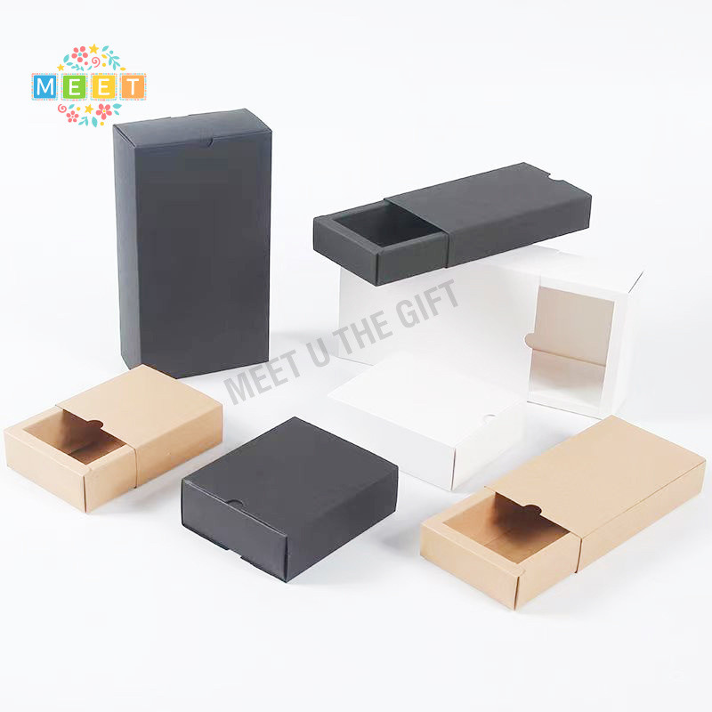 10pcs/White Black Brown Kraft Paper Drawer Box Gift Box/Tea Pouch Gift ...