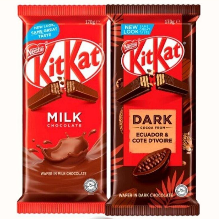 KitKat Chocolate Block 160g – Milk / Dark | Nestle Crispy Wafer ...