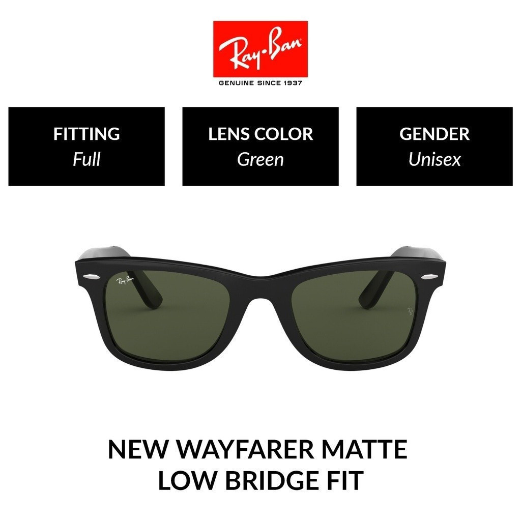 Ray-Ban WAYFARER | RB2140F 901 | Unisex Full Fitting | Sunglasses