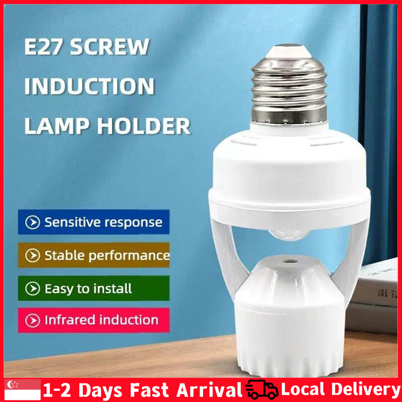 ⚡SG Stock⚡2PCS E27 LED Lamp Sensor Light Smart Led Bulb Switch 360 ...
