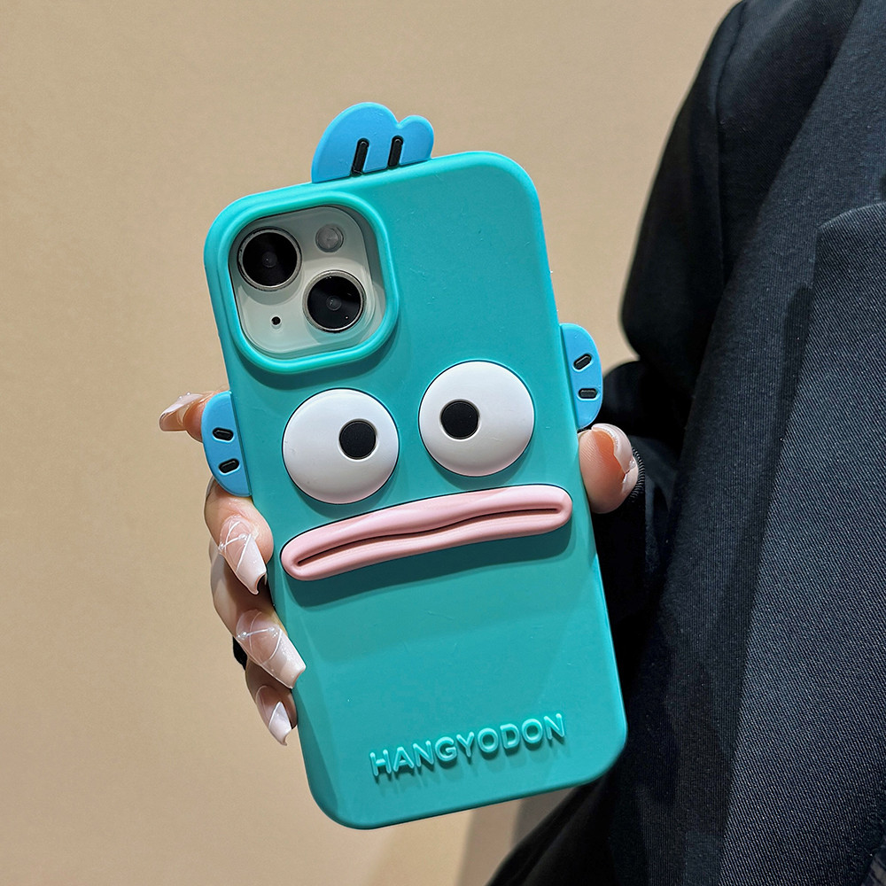 Kawaii 3D Cartoon Hangyodon Soft Silicone Phone Case For iPhone 17 16 15 14  13 12 11 Pro Max Cute Shock Proof Cover | Shopee Singapore