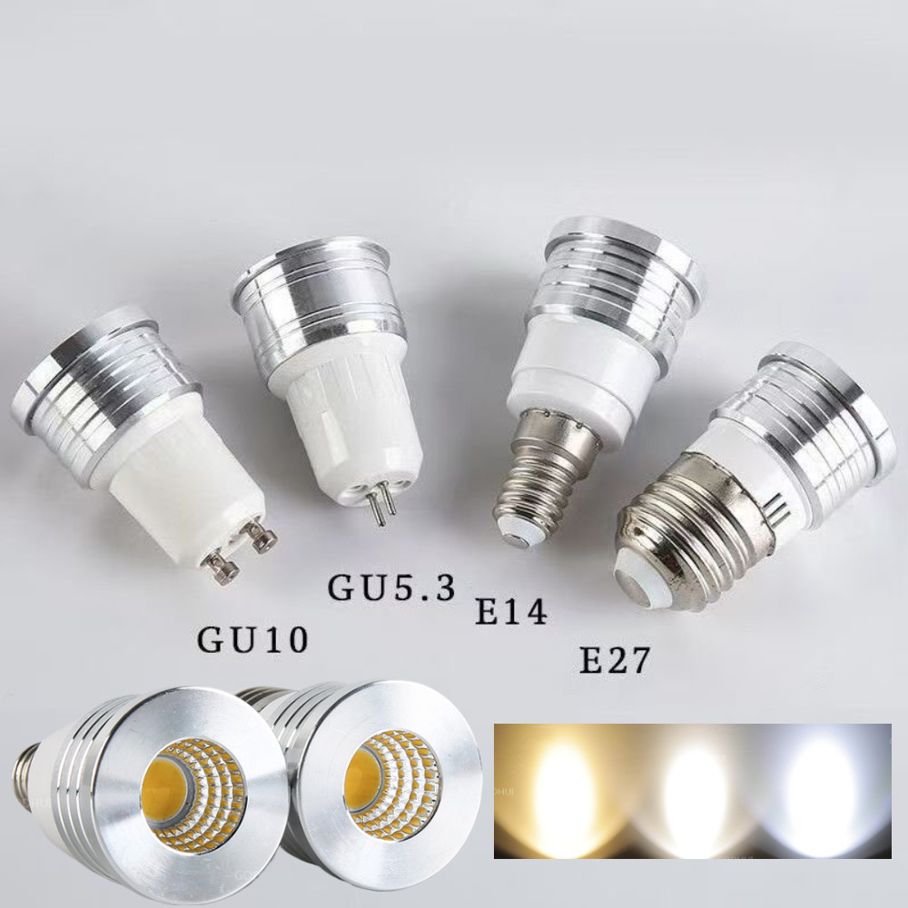 Mini E27 E14 LED Spot light Bulb 3W COB AC85-265V 35mm GU5.3 Led Bulb ...