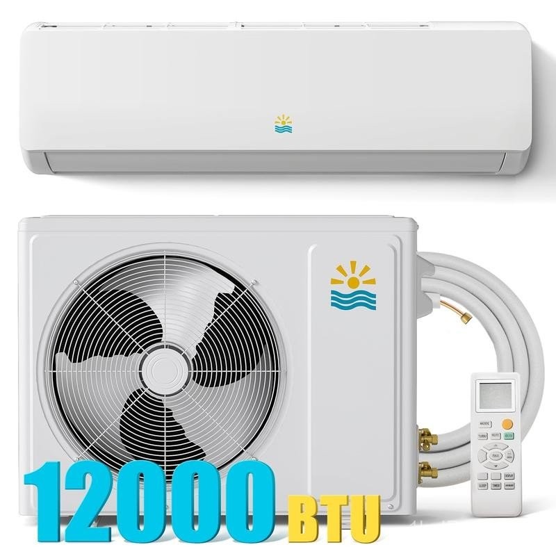Mini Split Ac Heating System 12000BTU Air Conditioner Inverter Heating ...
