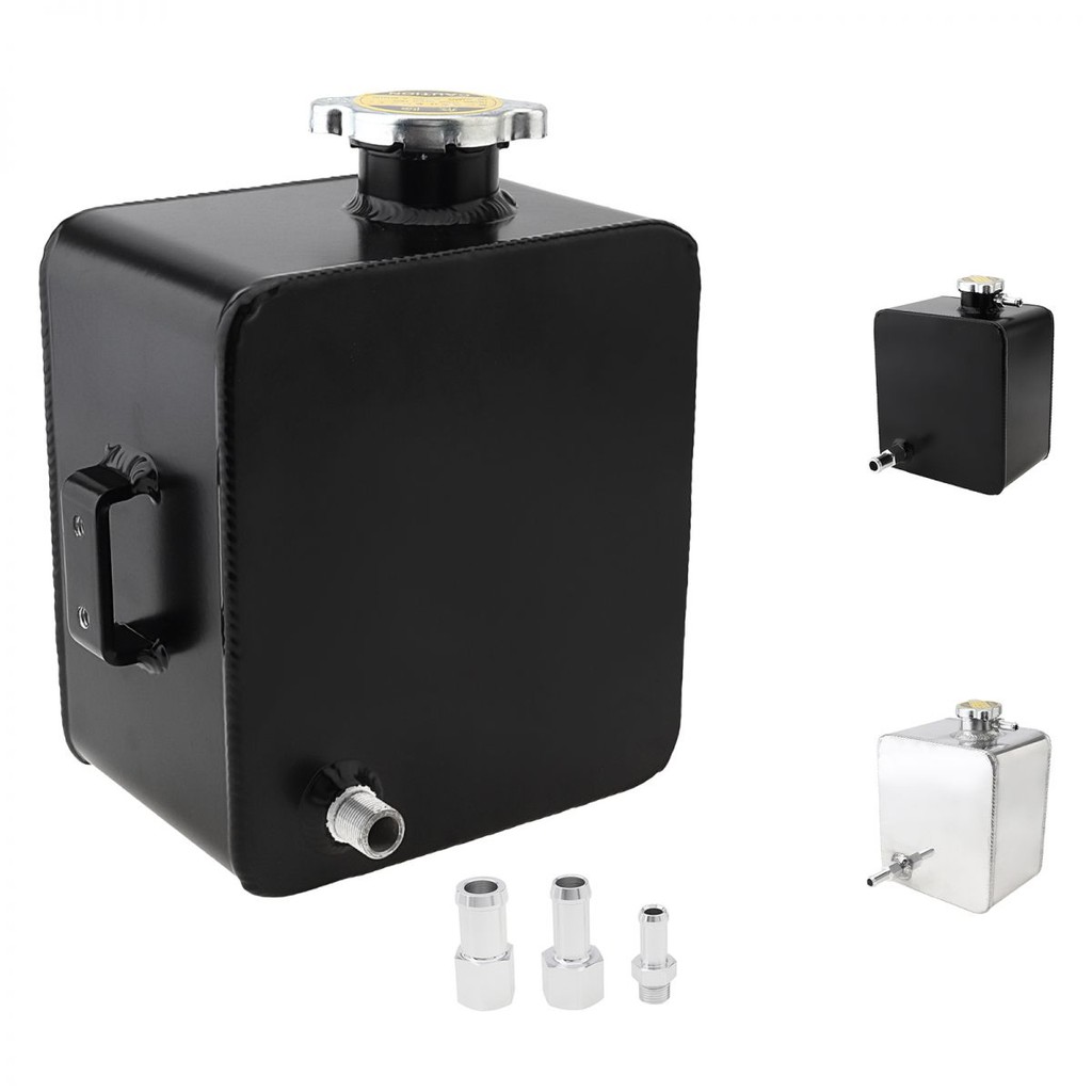 Universal Aluminum Alloy 2.5L Coolant Radiator Overflow Expansion Tank ...