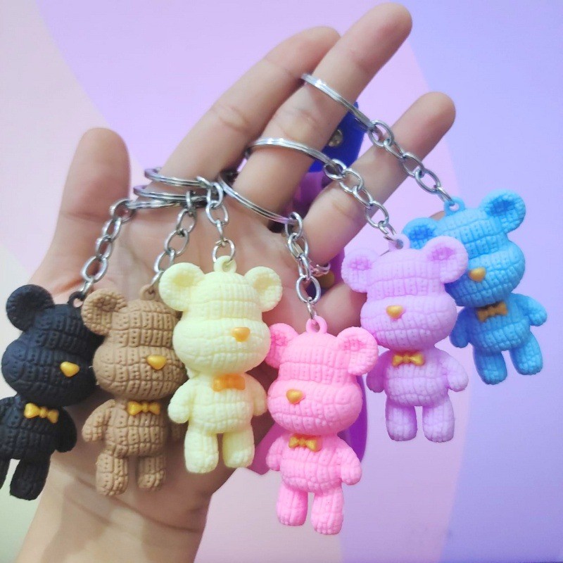 Popmaker Shop Gantungan Kunci Boneka Beruang Unik Lucu - Gambar 3