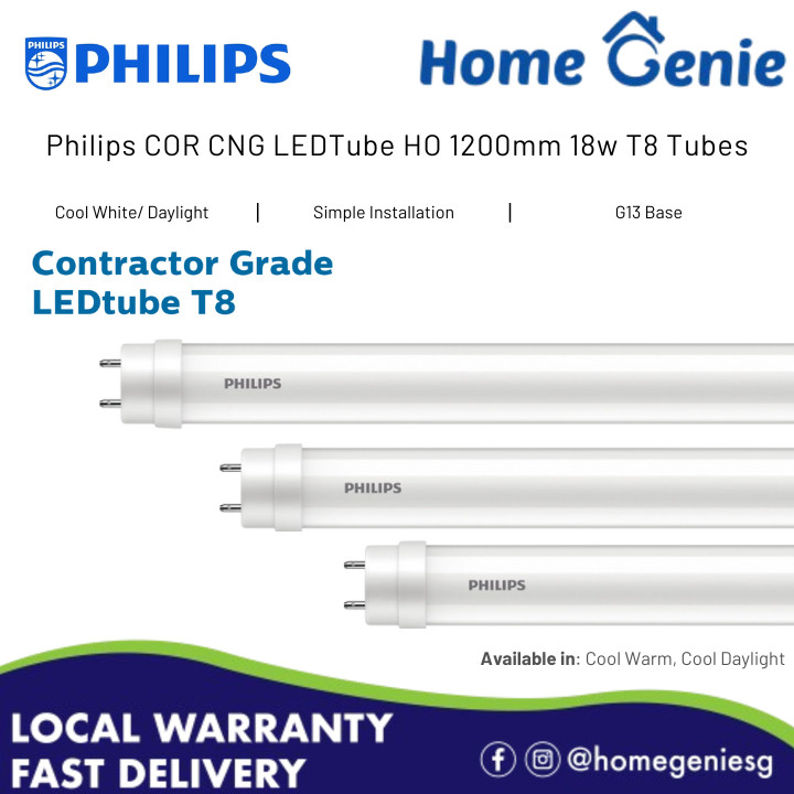 Philips Contractors Grade LEDTube Light Tube T8 HO 1200mm 18w G13 ...