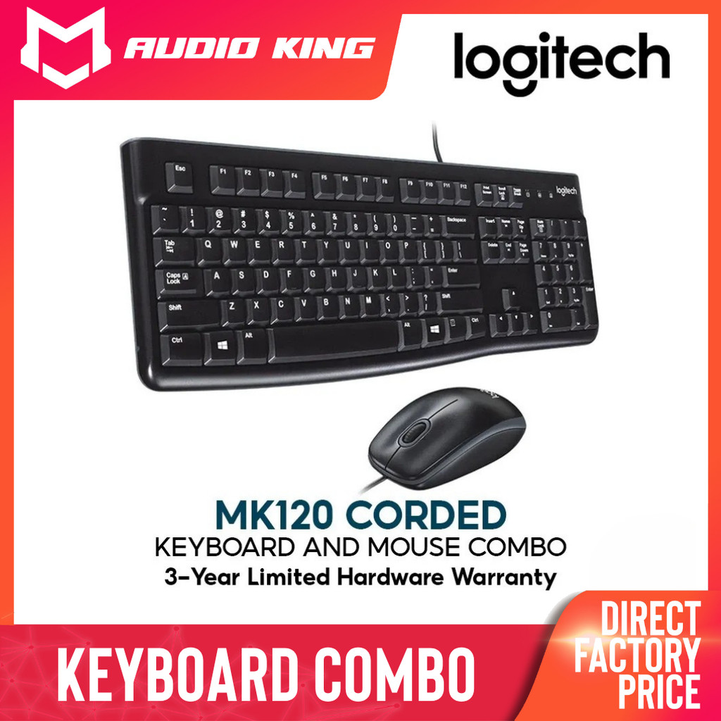 Logitech MK120 Classic Desktop Keyboard Mouse Combo ( 920-002565 ...