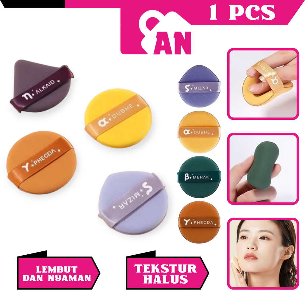 1PCS Spons Puff Cushion Bedak Tabur Busa Foundation Sponge Make Up Beauty Blender Powder Spon Mini Makeup A011