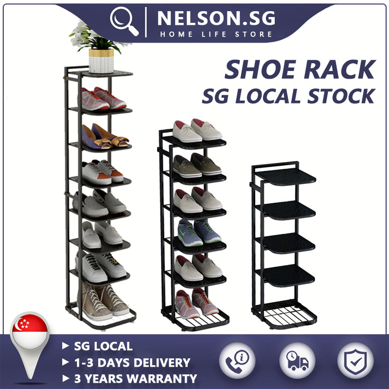 HDB/BTO Shoe Rack | Metal Shoe Rack | Shelf with Adjustable Slope ...