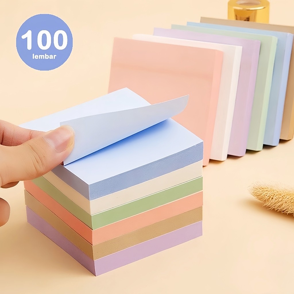 (100 Sheets) Sticky Notes 5 Colors Aesthetic Memo Notes / Mixed ...