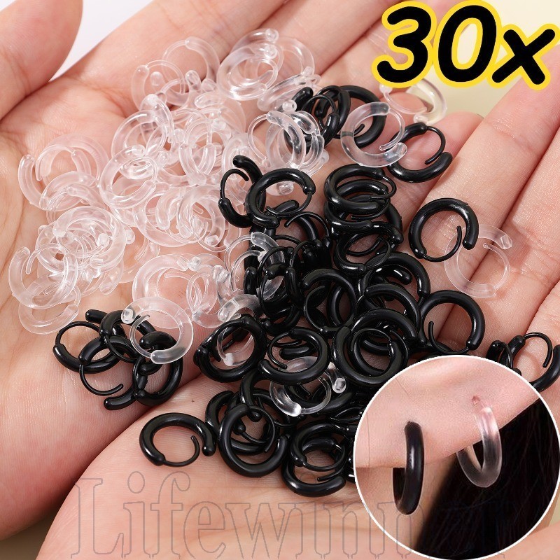 10-30Pcs Resin Hoop Earrings - Ear Piercing Maintenance - Fashion ...