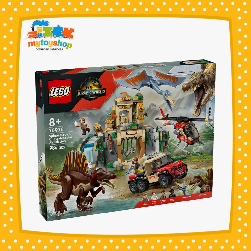 LEGO 76976 Jurassic World Spinosaurus & Quetzalcoatlus Air Mission ...