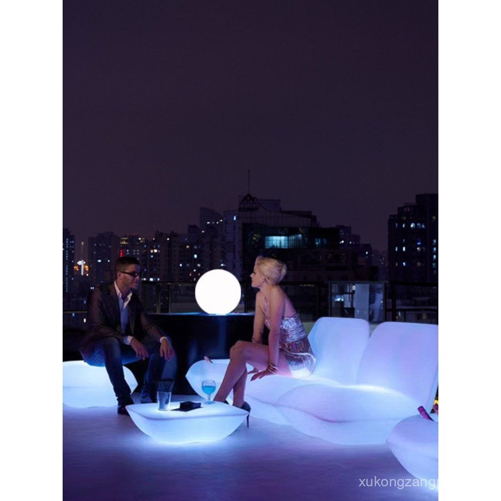 Outdoor Glowing Lounge Chair Swimming Pool Stool Light Luxury Deck ...