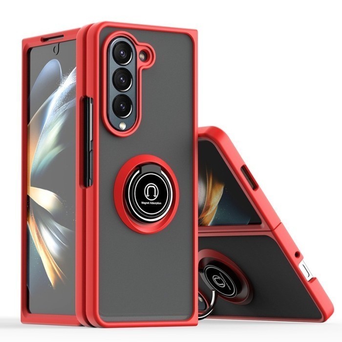 Case Samsung Galaxy Z Fold 5 Fold5 Ring Stand Cover (Front and Back) - Gambar 2