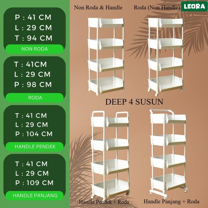 DEEP Leora | 4 TIER COMBINATION Multipurpose Stacking Rack Corner Rack ...