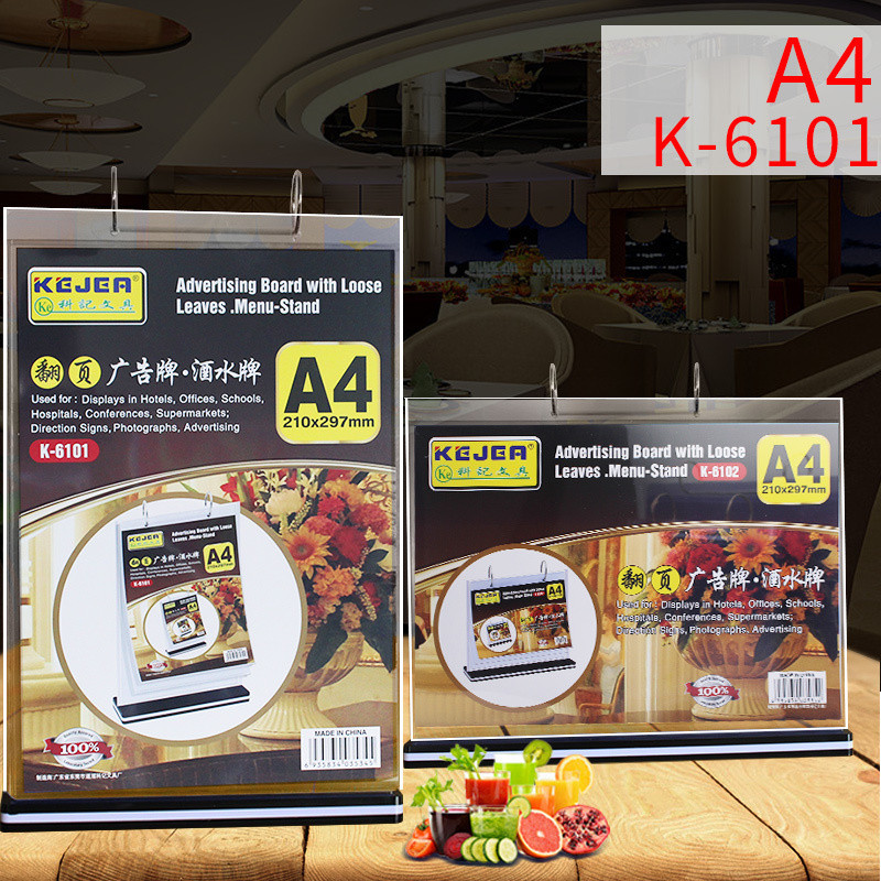 T-Shaped Table Card A4 Table Sign Transparent Table Card Flip Table ...
