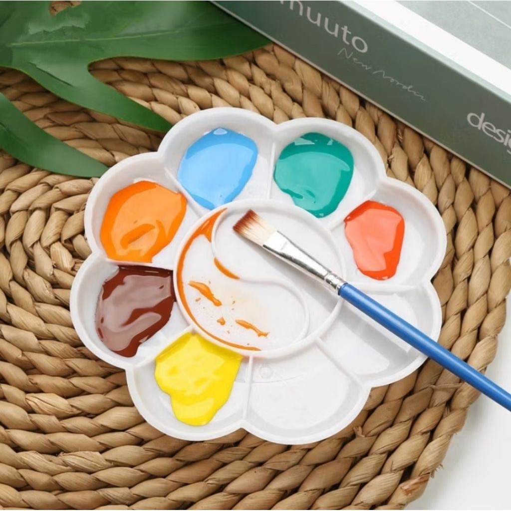 1PCS Kuas Lukis Cat Air Minyak Paint Brush Ujung Lancip Datar Kuas Mini Melukis Art Pointed Flat A014 - Gambar 4