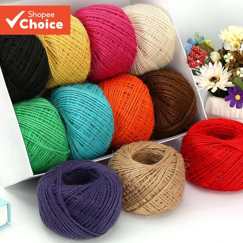 Color Hemp Rope 2mm DIY Handmade Retro Style Photo Clip Jute Rope 25m ...