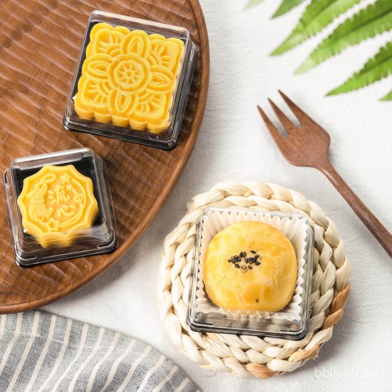 50/80g Square Plastic Box for Qingtuan, Snow Skin Mooncake, Single Base ...