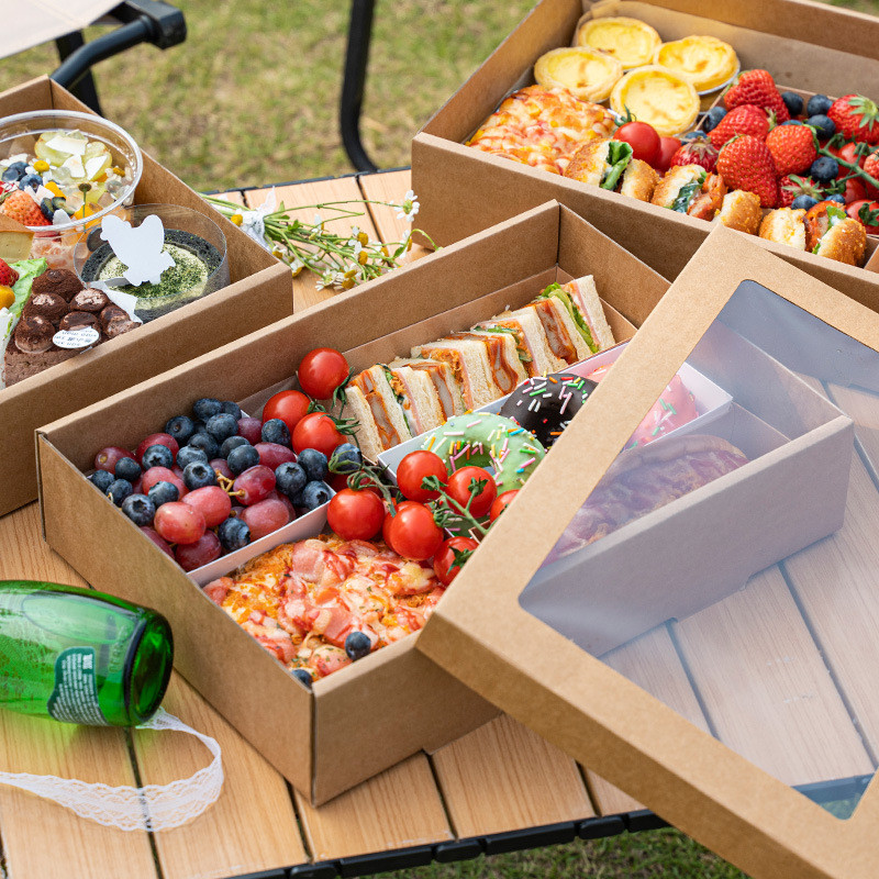 Picnic Box Bento Disposable Packing Box Spring Outing Camping Outdoor ...