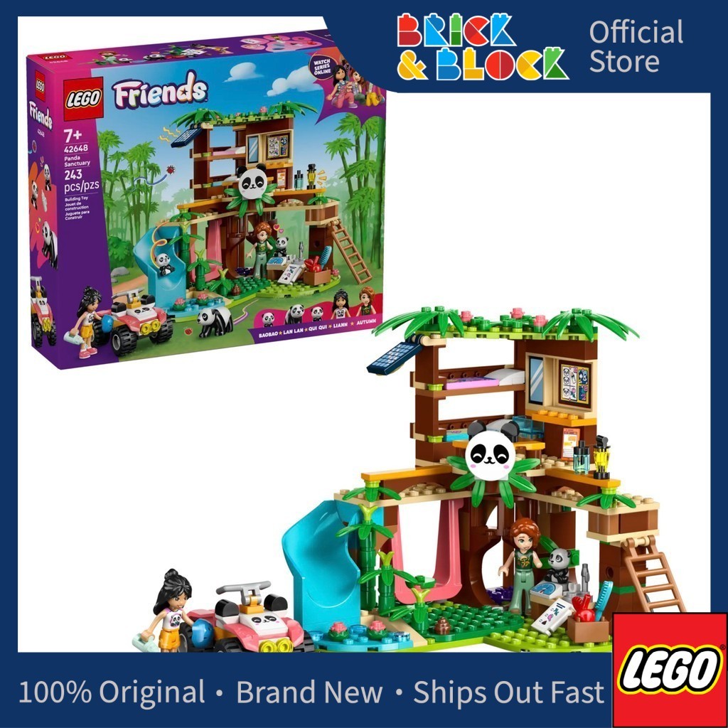 LEGO 42648 Panda Sanctuary Animal Care | LEGO Friends | Penjagaan ...