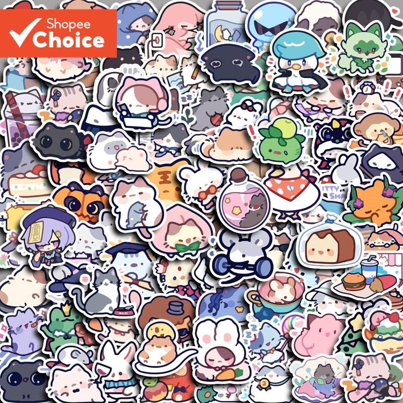 100pcs Cute Cartoon Stickers Diy Computer Laptop Washi Scrapbooking ...