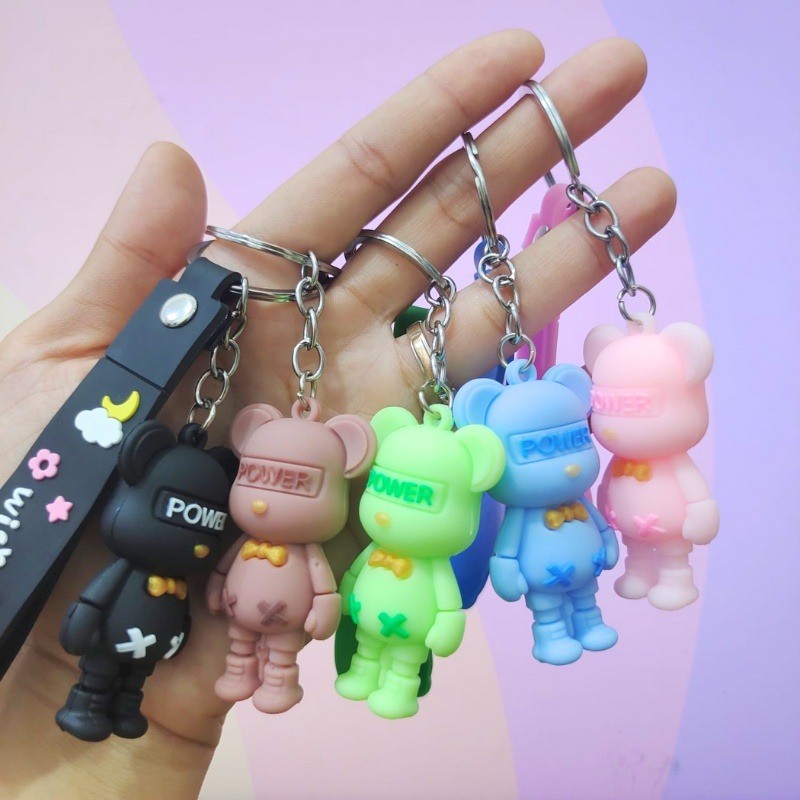 Popmaker Shop Gantungan Kunci Boneka Beruang Unik Lucu - Gambar 4