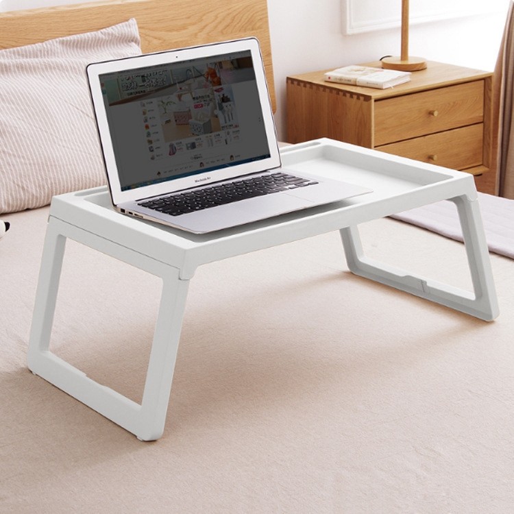 Lazy Folding Table, Bed Top Table, Plastic Minimalist Versatile ...