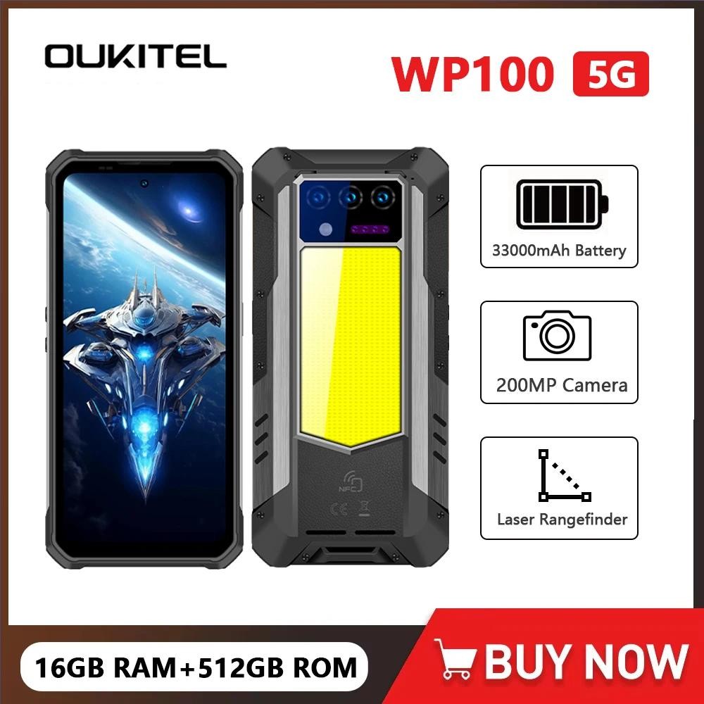 Oukitel WP100 Rugged Phone 33000mAh Built-in Laser Rangefinder 6.8 Inch ...