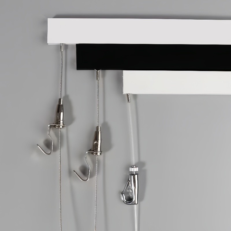 Invisible Track Picture Hanger Track Mobile Adjustable Nylon Rope Steel ...