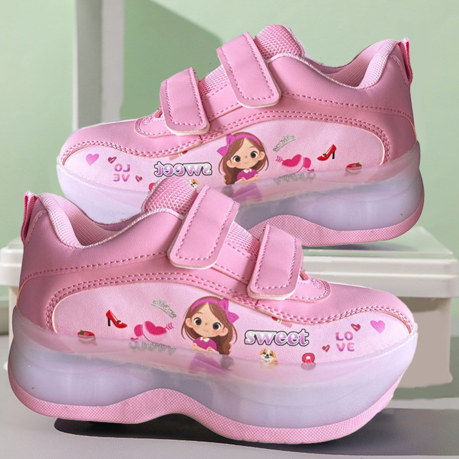 MTG-sepatu anak/sepatu roda Oxelo/Sepatu lari untuk perempuan/lampu kedip/tidak licin/anti goyang/lnline skate/star/ukuran dapat disesuaikan/pu/gaya bajaj/mode skateboard