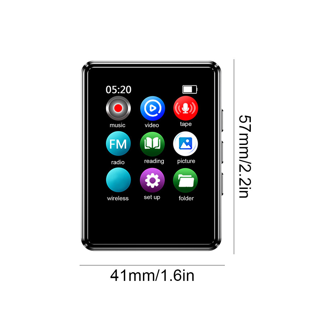 MP3/MP4 Digital Audio Player 128GB Full Touchscreen Player for Student ...