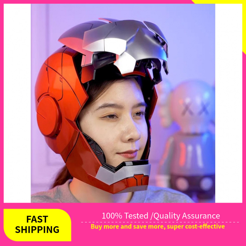 Sg BOUTIQUE Iron Man Helmet MK5 Luminous Headgear Javis Wearable ...