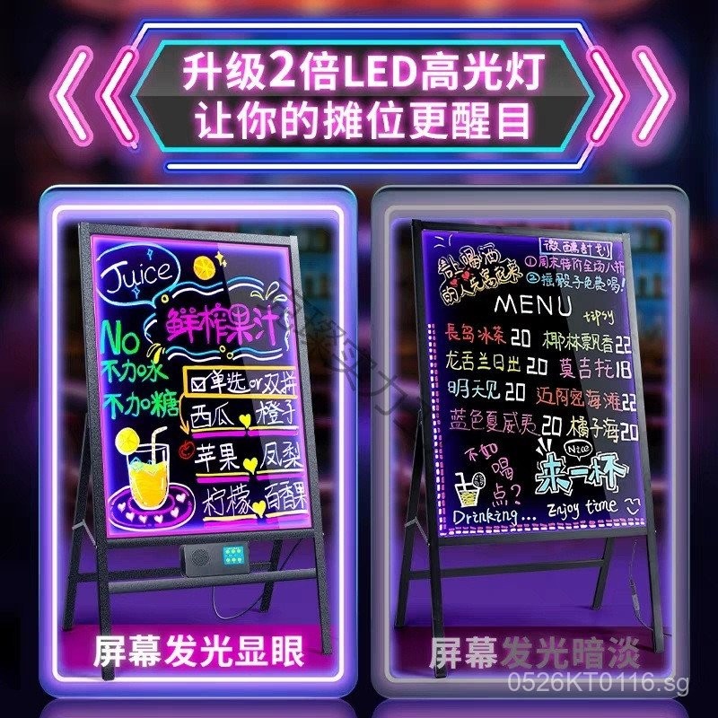 Magic Display Stand Advertising LED Blackboard Fluorescent Board ...