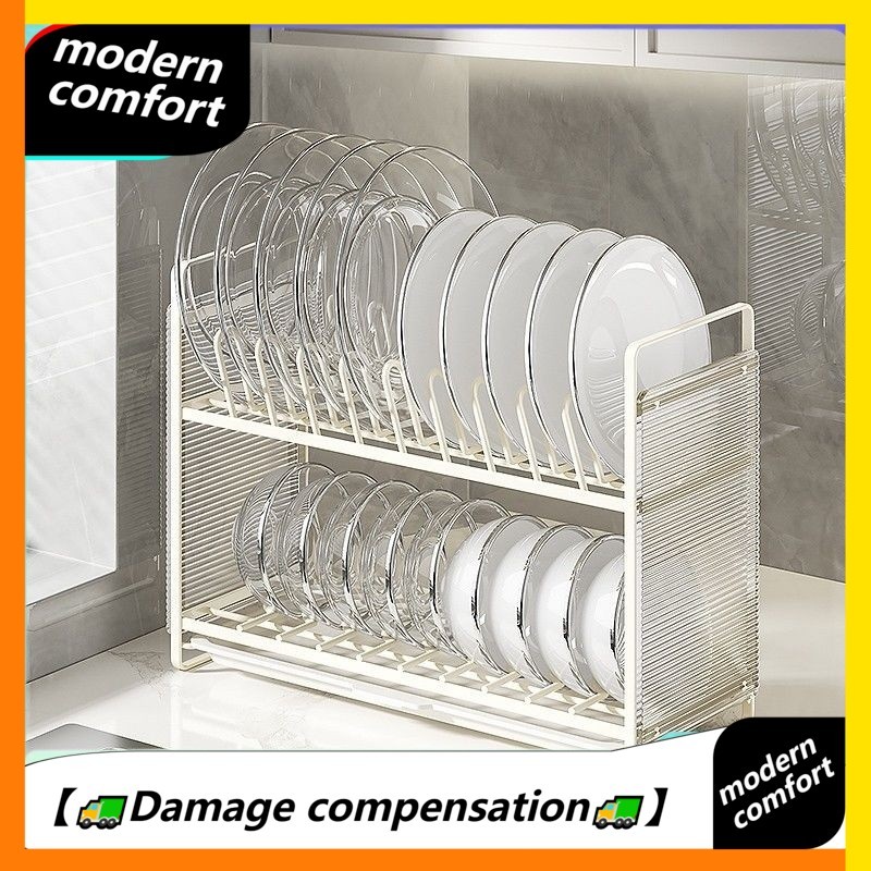 Kitchen bowl and dish rack double layer drainage household bowl storage ...