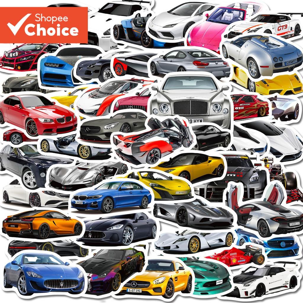 50pcs Cartoon Modified JDM Sports Car Series Graffiti Stickers Suitable ...