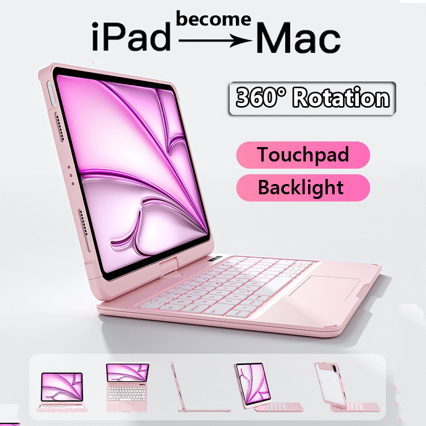 Keyboard Case for Ipad 2025 11th Gen A16 10th Gen 10.9 A2696 A2757 10.2 ...