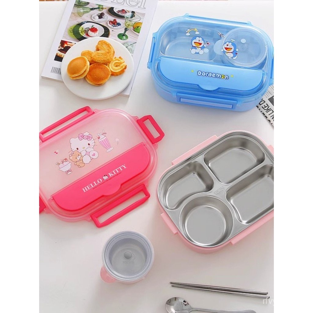 Smily Kiddos 4 in 1 container-Robot Theme Container Set Lunch Box