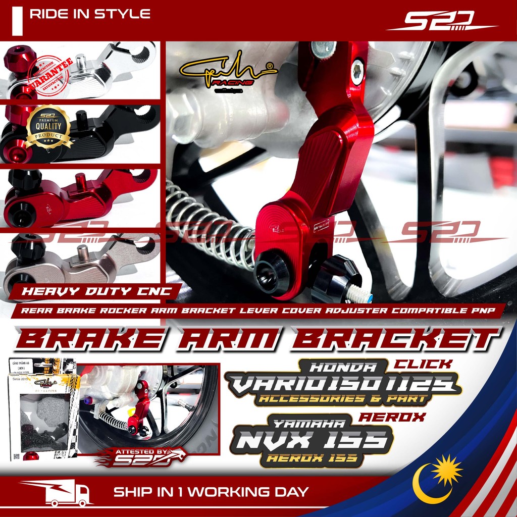 Brake Arm Bracket GH Racing NVX VARIO 125 150 CLICK AEROX 155 Rear ...