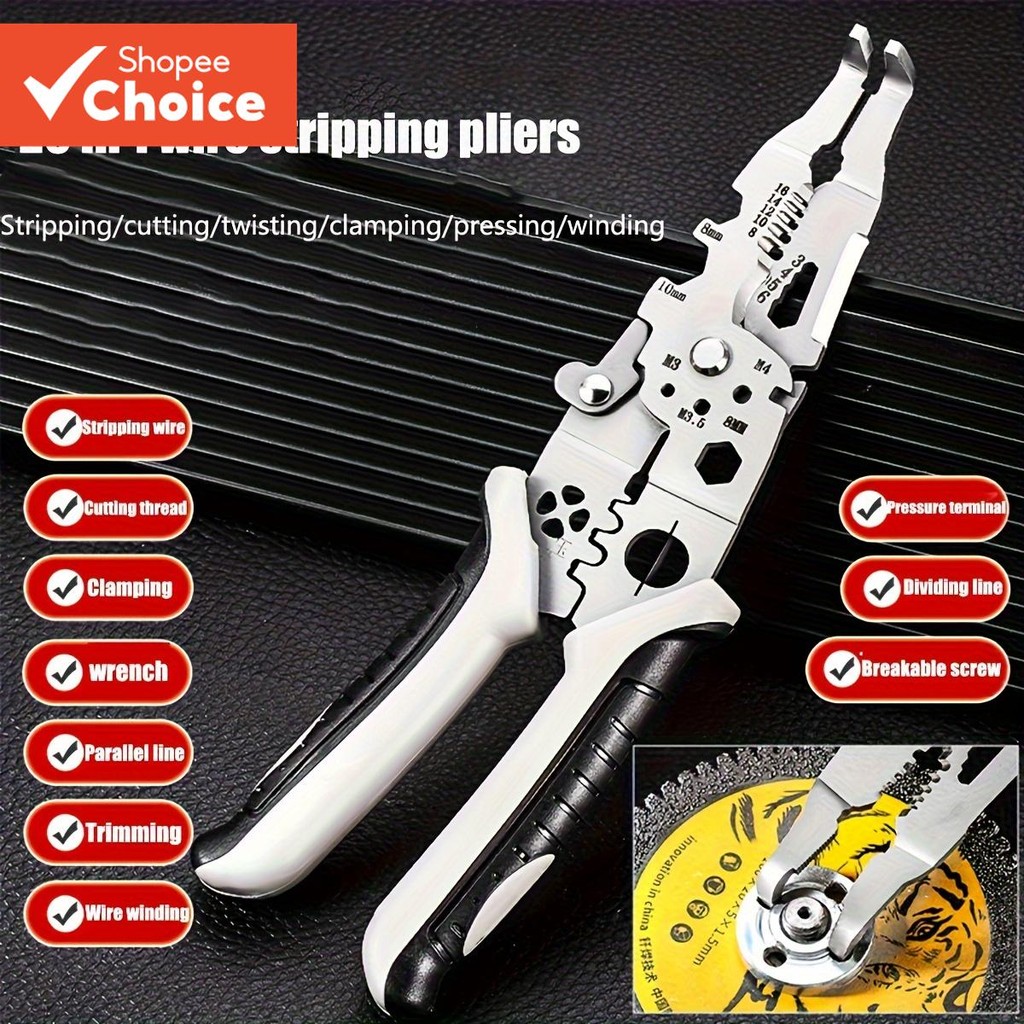 One Piece 25-in-1 Multifunction Wire Strippers and Crimping Tool for ...