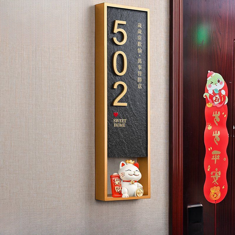 Light Luxury Entrance Door Cartoon Lucky Cat Decorative Ornament Self ...